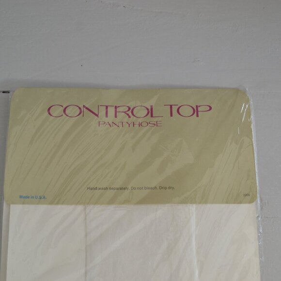 Control Top Pantyhose White Medium/Tall Vintage JC Penney Shaper Made In USA NWT - Picture 4 of 5